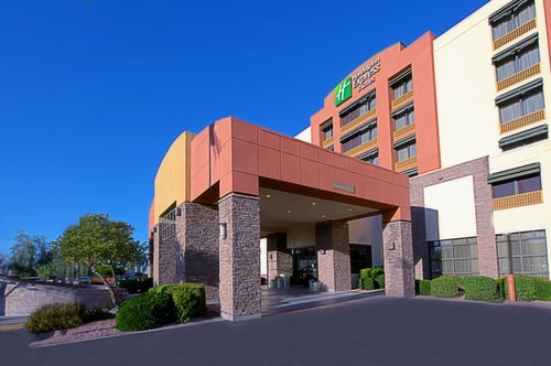 The Outside Front of Holiday Inn Express & Suites in Tempe, AZ.