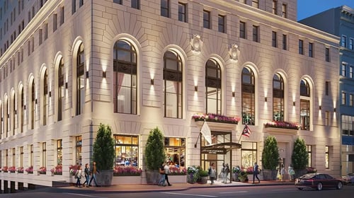 A large, elegant building with many windows and balconies is shown.at Sky Central, Cincinnati, OH 45202