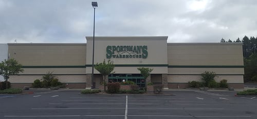 The front entrance of Sportsman's Warehouse in Silverdale