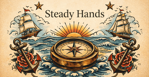 An illustration of a compass.