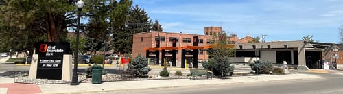 Exterior image of the First Interstate Bank Drive-up in Sheridan, WY.