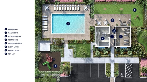 The future amenity center at Crossbridge by Toll Brothers