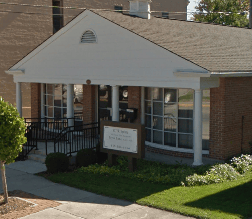 Front of the office building