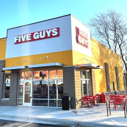 Five Guys at 3718 N. Roxboro St. Suite 300 in Durham North Carolina.