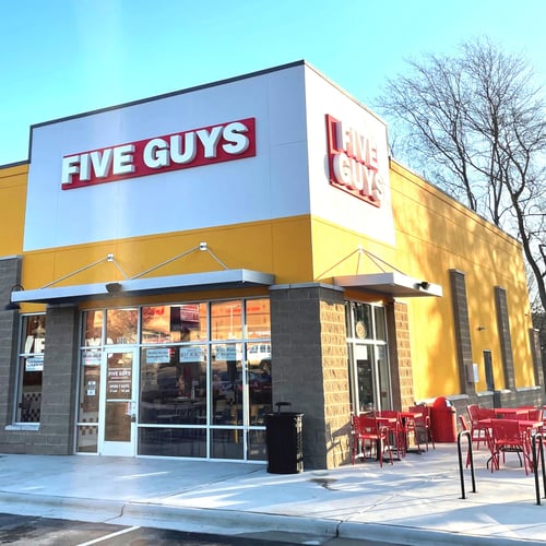 Five Guys at 3718 N. Roxboro St. Suite 300 in Durham North Carolina.