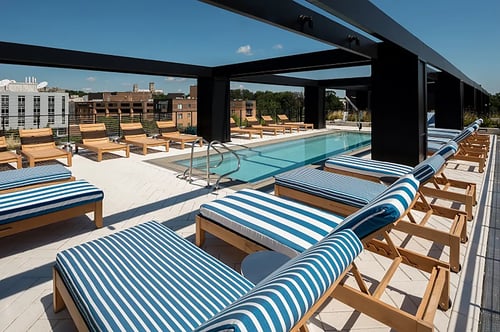 Rooftop pool at The Glover House in Georgetown, DC