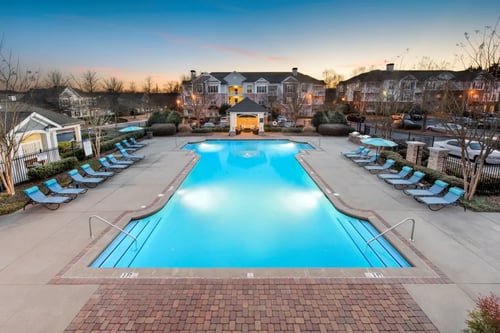Swimming pool at The Pointe at Suwanee Station in Suwanee, GA