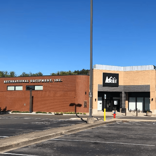The front of the REI store in Brentwood, Tennessee
