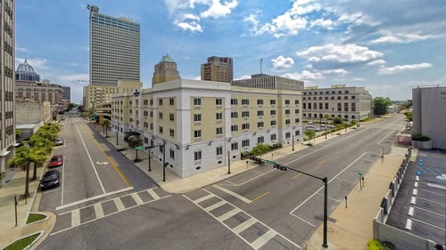 Centrally located in Downtown at the corner of Royal and St. Louis