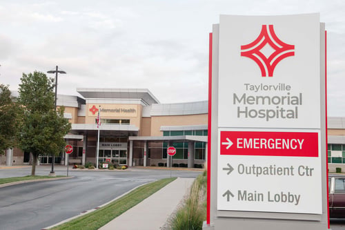 Exterior image of Taylorville Memorial Hospital.