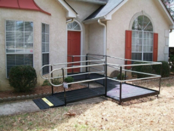 Amramp of Birmingham, AL recently installed this pro ramp. Our pro commercial ramps are perfect for renting for an event, or as permanent solution for your commercial needs.