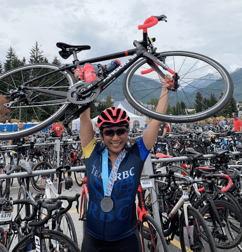 Pamela Yoon at the Grand Fondo