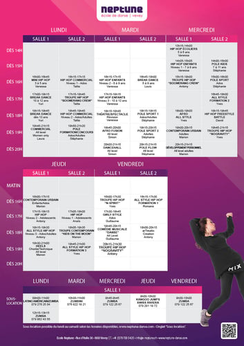 Horaires 2024-2025