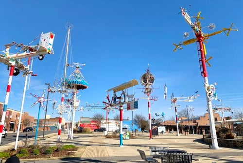 The Vollis Simpson Whirligig Park in Historic Downtown Wilson has earned national recognition.