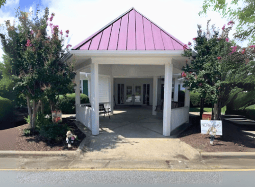 Front view of the daycare building with a welcoming entrance, designed to create a safe and nurturing environment for children.