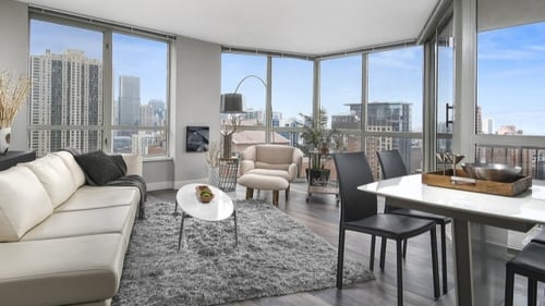 livingroom with skyline view