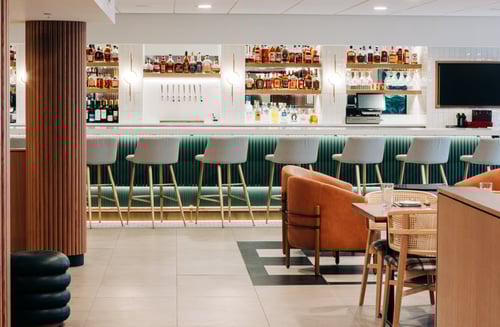 Modern bar area for relaxing evenings.