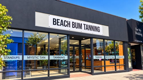 Beach Bum store front in Cliffside Park, NJ (Former Sun Tan City) on Anderson Ave