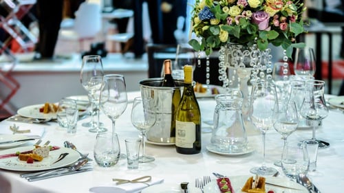 table set for banquet