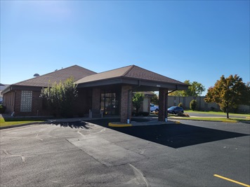 Outside front of building
