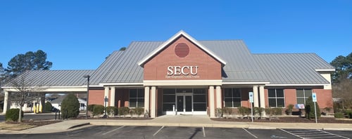 Outside view of the State Employees' Credit Union Hertford branch