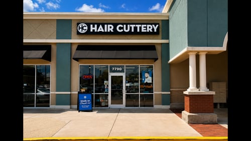 Outside the Hair Cuttery salon in  Davenport