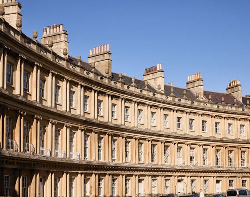Knight Frank Bath Estate Agents - Georgian architecture of The Circus in Bath, England.