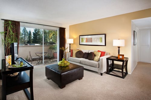 Evergreen - Living Room with Patio Access