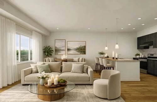Living Room at Hearthstone Lodge Senior Residences, Auburn