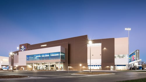 Exterior of South Dakota State University arena center