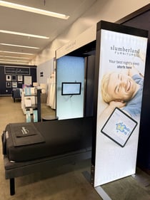The only pressure mapping system in the area. This helps to figure out the right mattress for you. It takes the guesswork out of mattress shopping by taking a measurement of your pressure point and telling you the exact style of mattress that you need to get the best night's sleep.