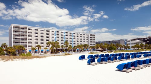 The beach outside Bluegreen at Tradewinds