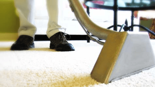 carpet being steam cleaned
