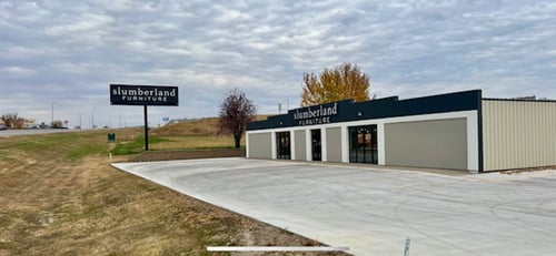 Pierre Slumberland Furniture parking lot