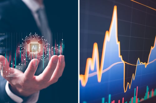 Investor holding AI software, AI stock crash