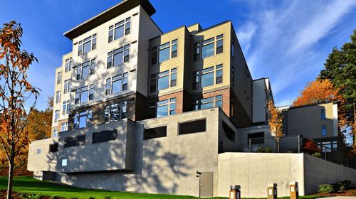 Outside building at Emerald Crest, Bothell, WA