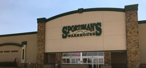 The front entrance of Sportsman's Warehouse in Sheridan
