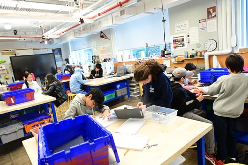 ECFS science students working hard