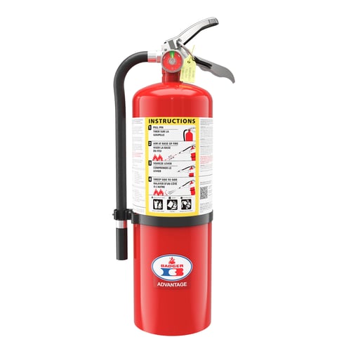 Front facing image of Badger Advantage Corrosion Resistant 10lb 4-A:60-B:C Fire Extinguisher