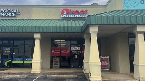 Direct Auto Insurance storefront located at  716A Montague Ave, Greenwood