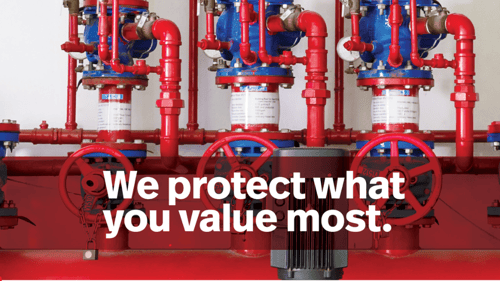 fire protection system installed at a business