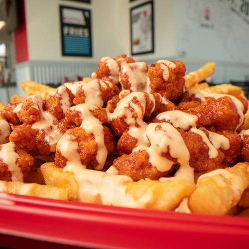 The Buffalo Spot is a restaurant on West Bell Road in Phoenix, AZ that serves buffalo fries, buffalo wings, boneless chicken wings, chicken tenders, shakes and more.