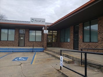 Outside front of building