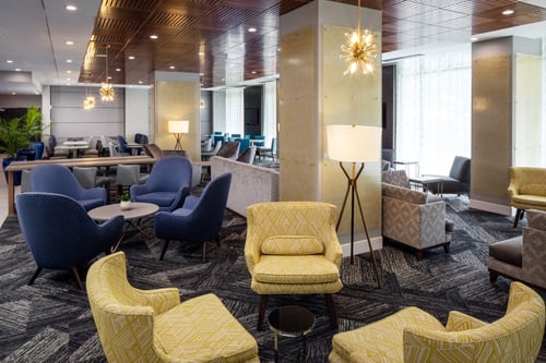 Check-in to our new lobby with ample seating for large groups.