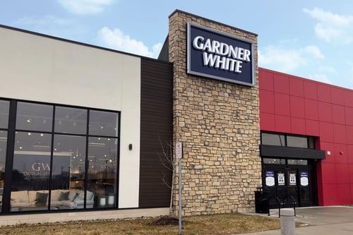 The storefront of Gardner White's Rochester Hills location.