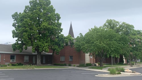 Northwest corner of building