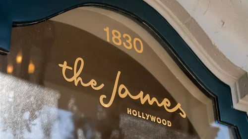 Property entrance at The James Hollywood in Los Angeles, CA 90028