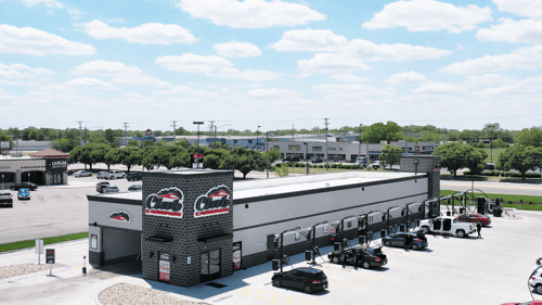 View of Wichita, Kansas Club Car Wash