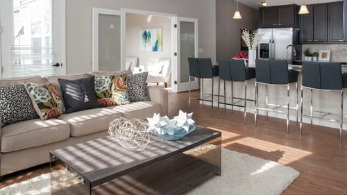 Spacious Living Room at Overlook on the Creek, Minnesota, 55305