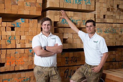 Metzler-Holz KG in 6870 Bezau - Lukas und Laurent Metzler (v.r.)